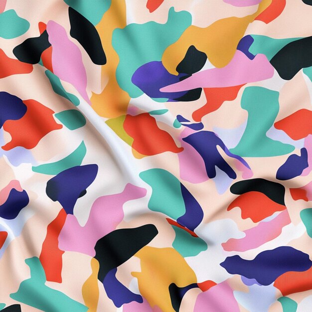 Outdoor printed fabric design with pastels and bold colors