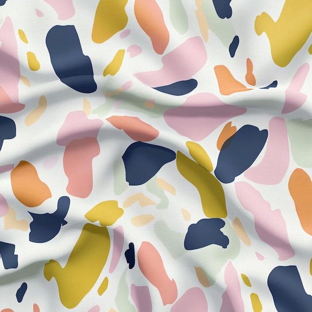 Outdoor printed fabric design with pastels and bold colors