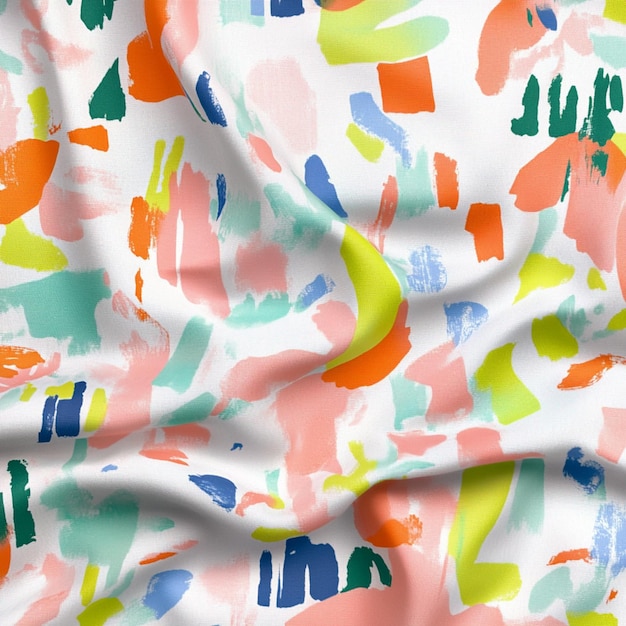 Outdoor printed fabric design with pastels and bold colors