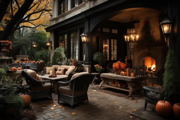 an outdoor setting that evokes a sense of comfort and sophistication inspiration ideas