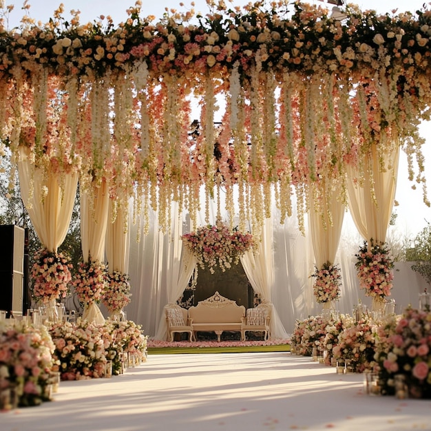 outdoor wedding stage decoration ideas