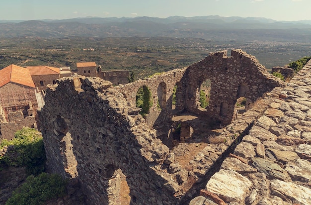 Outdoors museum Mystras The medieval city in Greece near town Sparta