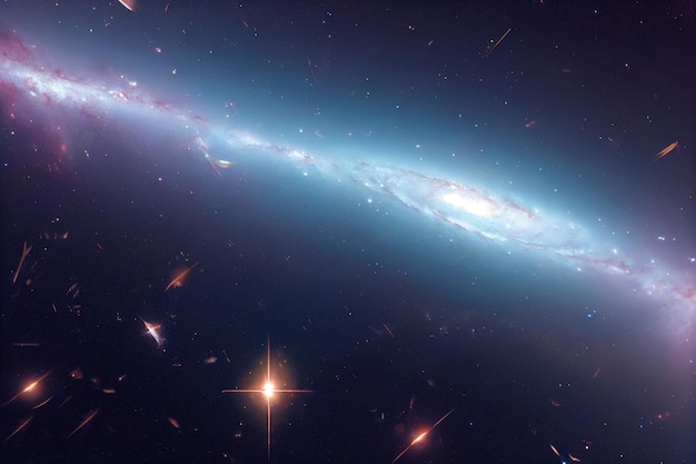 Outer space Galaxy and Milkyway AI generative