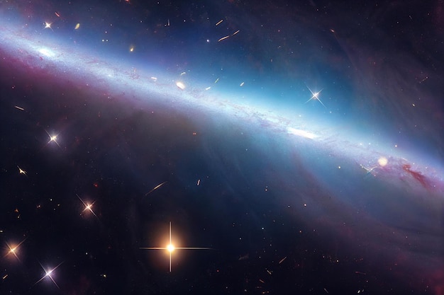 Outer space Galaxy and Milkyway AI generative