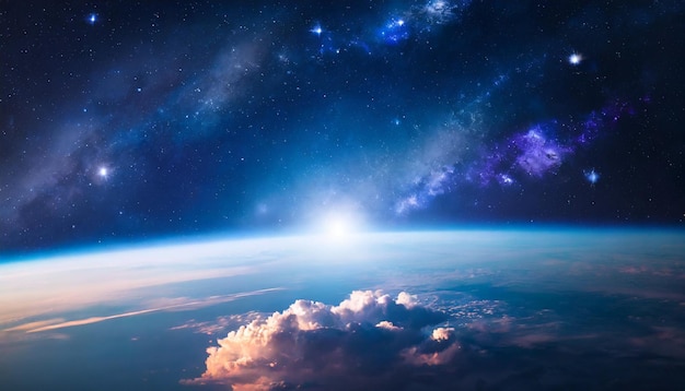 outer space stratosphere cosmic landscape with vibrant hues stars and galaxies showcasing the awe