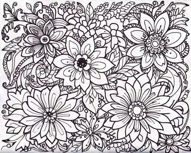 Photo outline_mandala_for_coloring_book line art outline art clipart