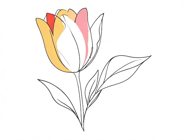 Outline of a tulip