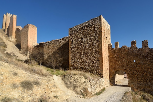 Outside walls in Albarracin Teruel province Spain