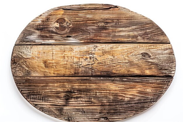 Oval Wooden Plank Isolated for Rustic Decor