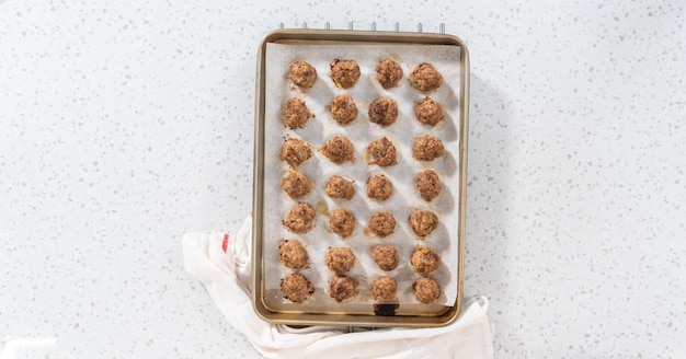 Oven baked meatballs