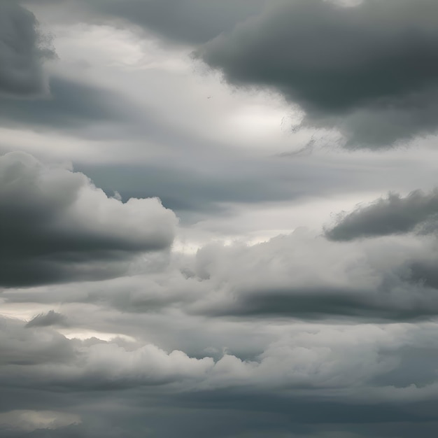 Photo overcast sky with shades of grey clouds