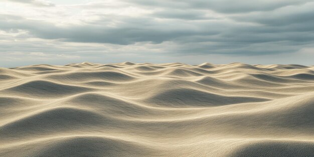 Photo overflowing fields of dunes stretching as far as the eye can see