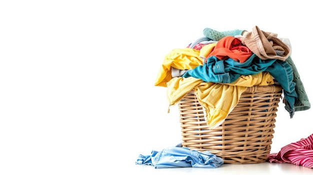 Overflowing laundry basket