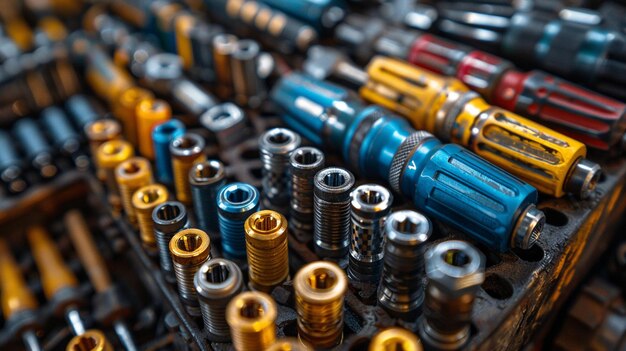 An Overhead Shot Of A Toolbox Filled Wallpaper