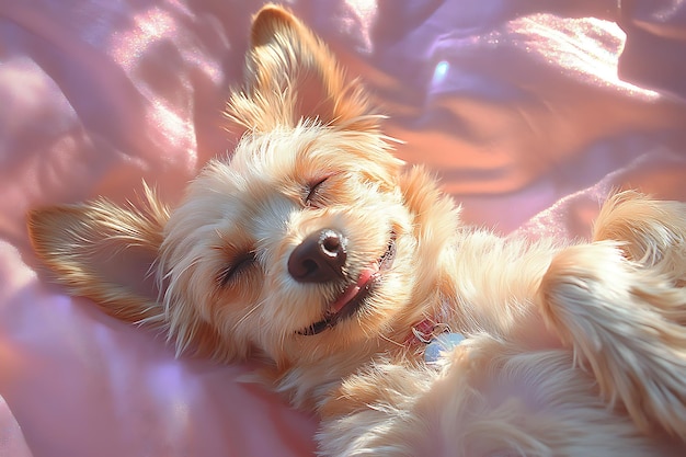 An Overhead Study of Canine Comfort SunSoaked Serenity