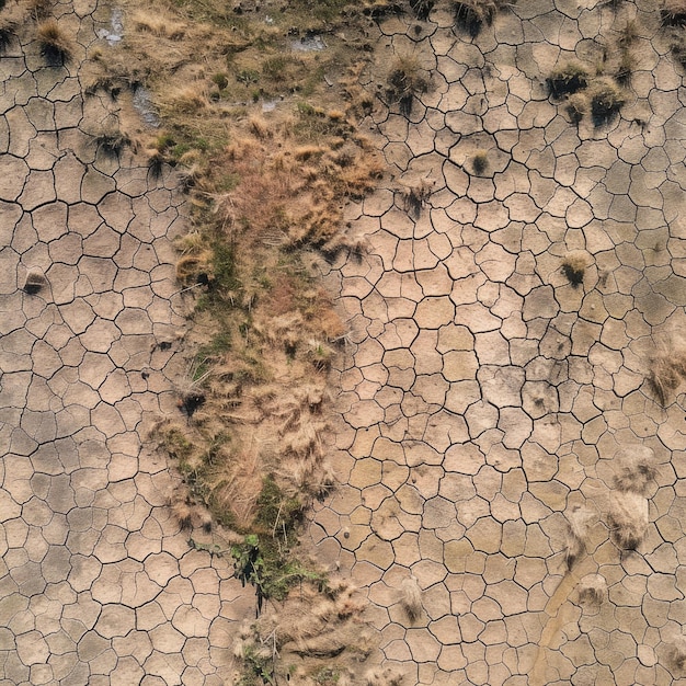 Photo overhead view of arid droughtaffected terrain