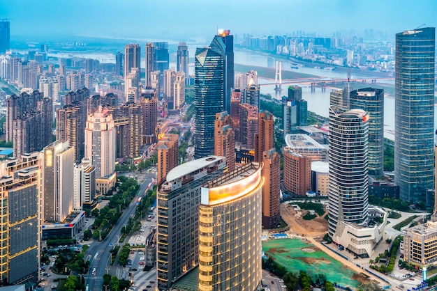 Overlooking night view of Nanchang, Jiangxi Province