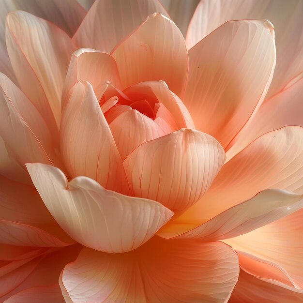 Oversized Lotus Flower A Peachy Morning Bathed in Serene Beauty