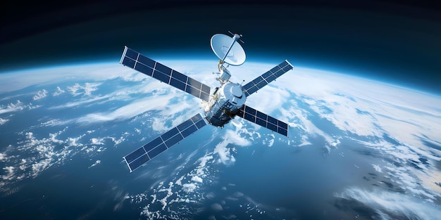 Photo overview of satellite communication frequency bands for data transmission and reception concept satellite communication frequency bands data transmission reception