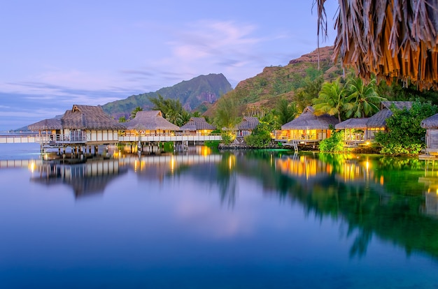 Overwater bungalows, French Polynesia