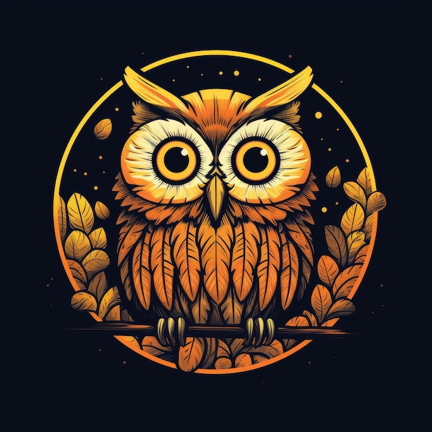 owl bird tshirt printable design tattoo style retro vintage mockup sticker funny cosmos