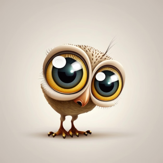 Owl cartoon animal cute characters vector illustration white background Made by AIArtificial intelligence