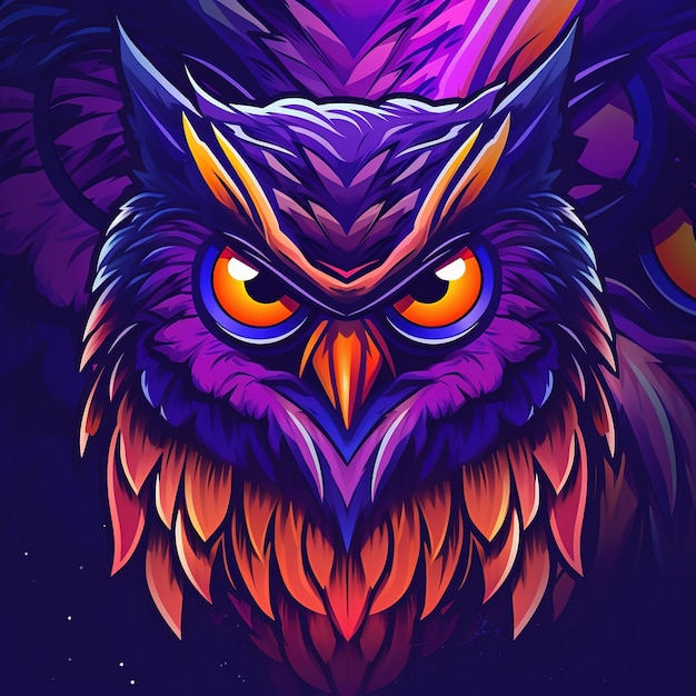 owl esport mascot logo