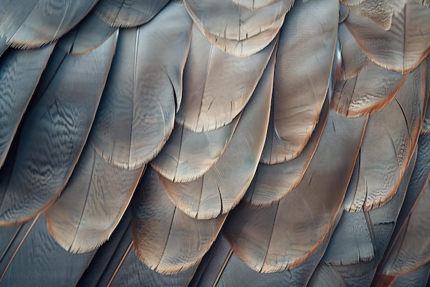 Photo owl feathers background brown plumage hawk wings texture with copy space a bird of prey feathers