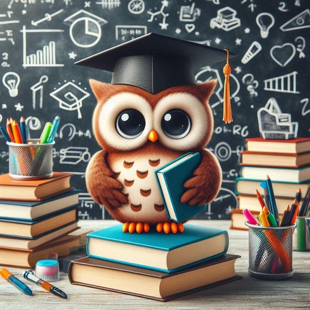 Photo owl graduation