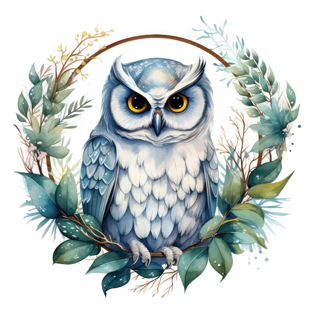 Owl illustration poster