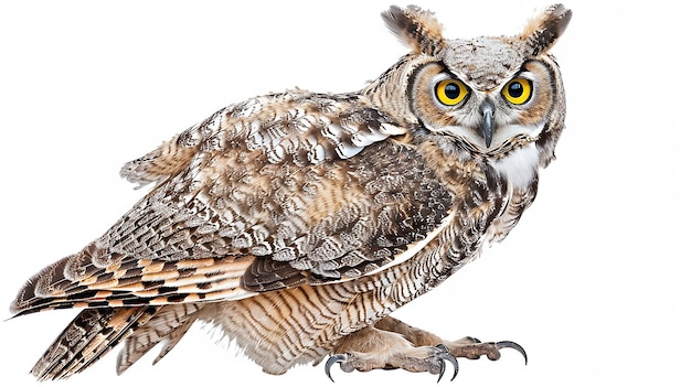 an owl is shown on a white background