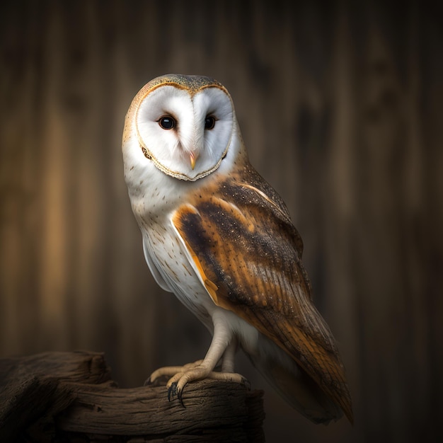 owl perched on a pole generative ai technology