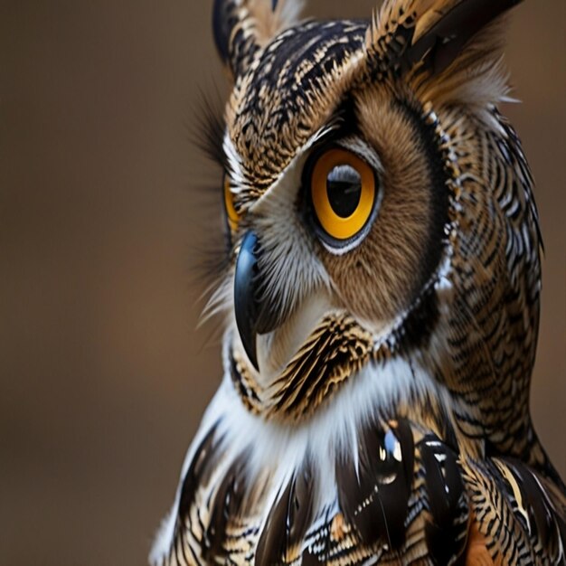 Photo an owl standing on a log