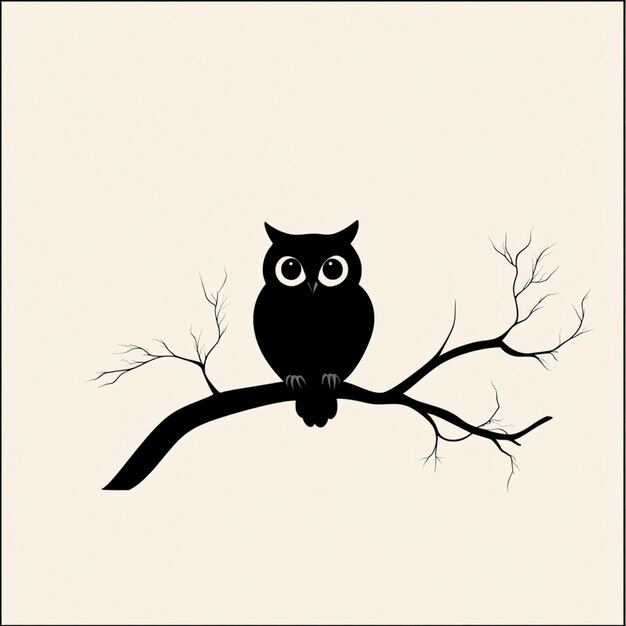 Photo owl vector silhouette