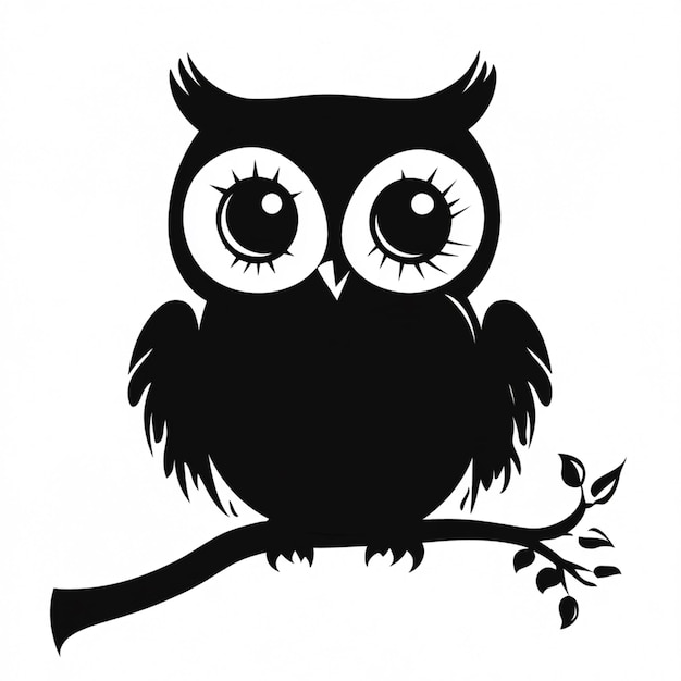 Photo owl vector silhouette