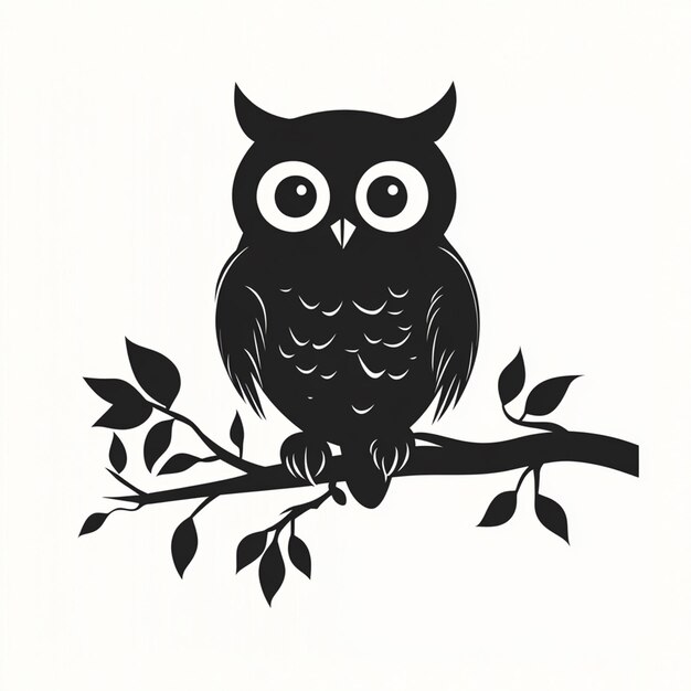 Photo owl vector silhouette