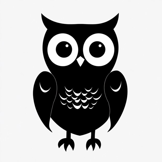 Photo owl vector silhouette