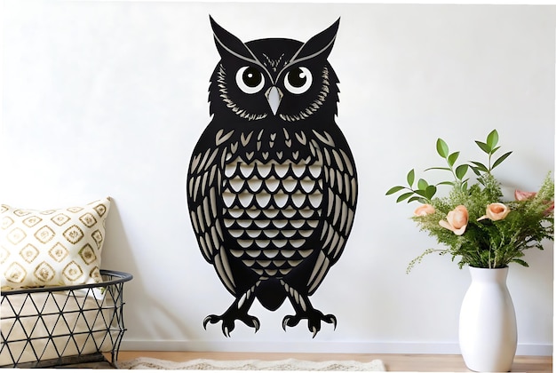 Photo owl white background