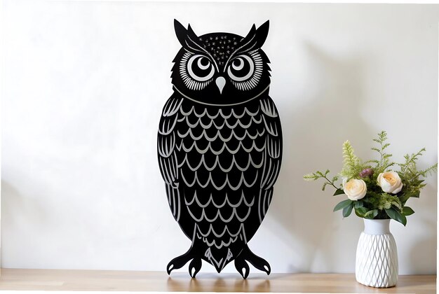 Photo owl white background