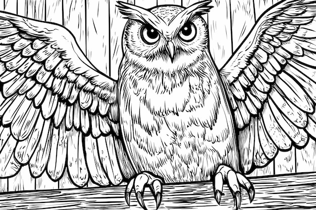 Owls illustrated in a coloring book style perfect for creative relaxation