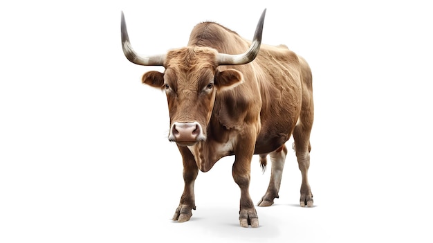 A Ox on white background