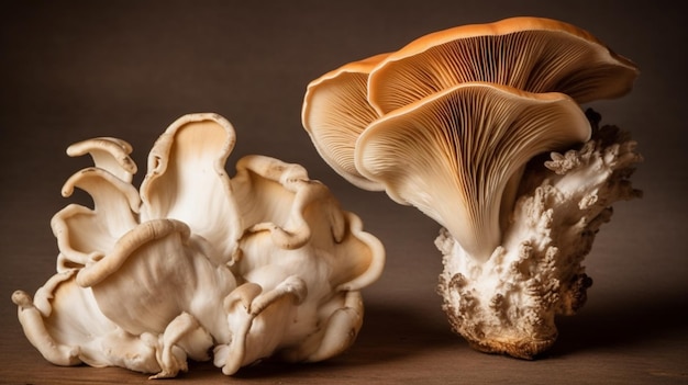 Oyster and king oyster mushrooms