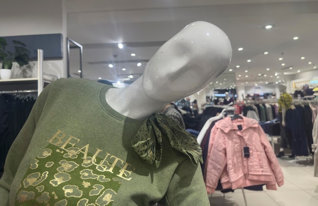 Pacific mall Subhash Nagar Delhi India 26 Sep 2022 t shirt with female Mannequin Model image in shopping mall for sale