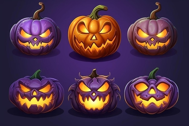 Pack of halloween elements