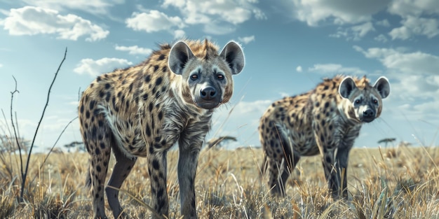 pack of hyenas in the wild Generative AI