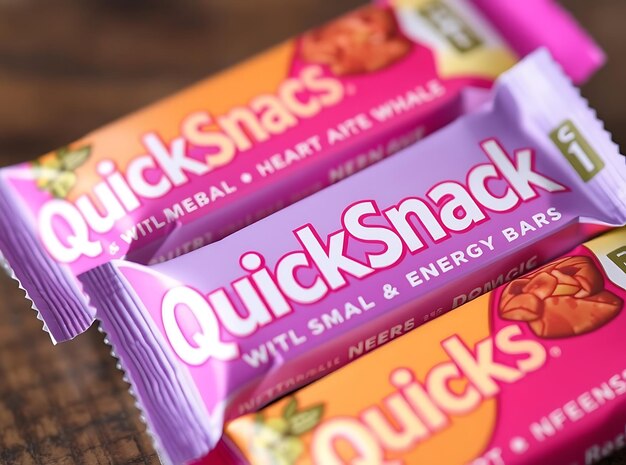 a pack of snack bars that are purple and white