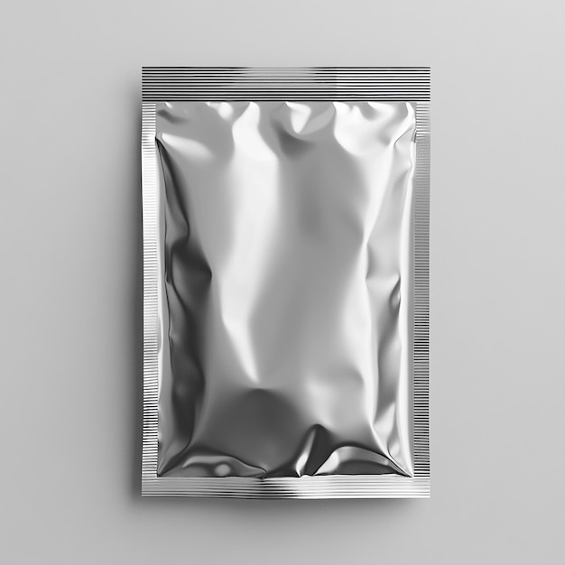 a package of aluminum foil is on a white background