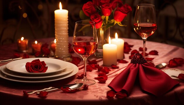 package that includes a romantic dinner