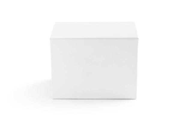 packaging white cardboard box isolated on white