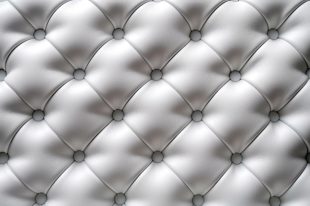 Padded white leather upholster pattern